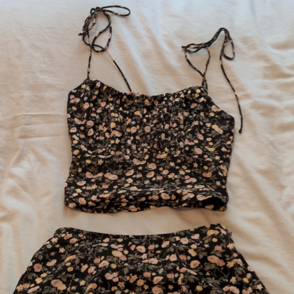 Floral Midi Skirt Set